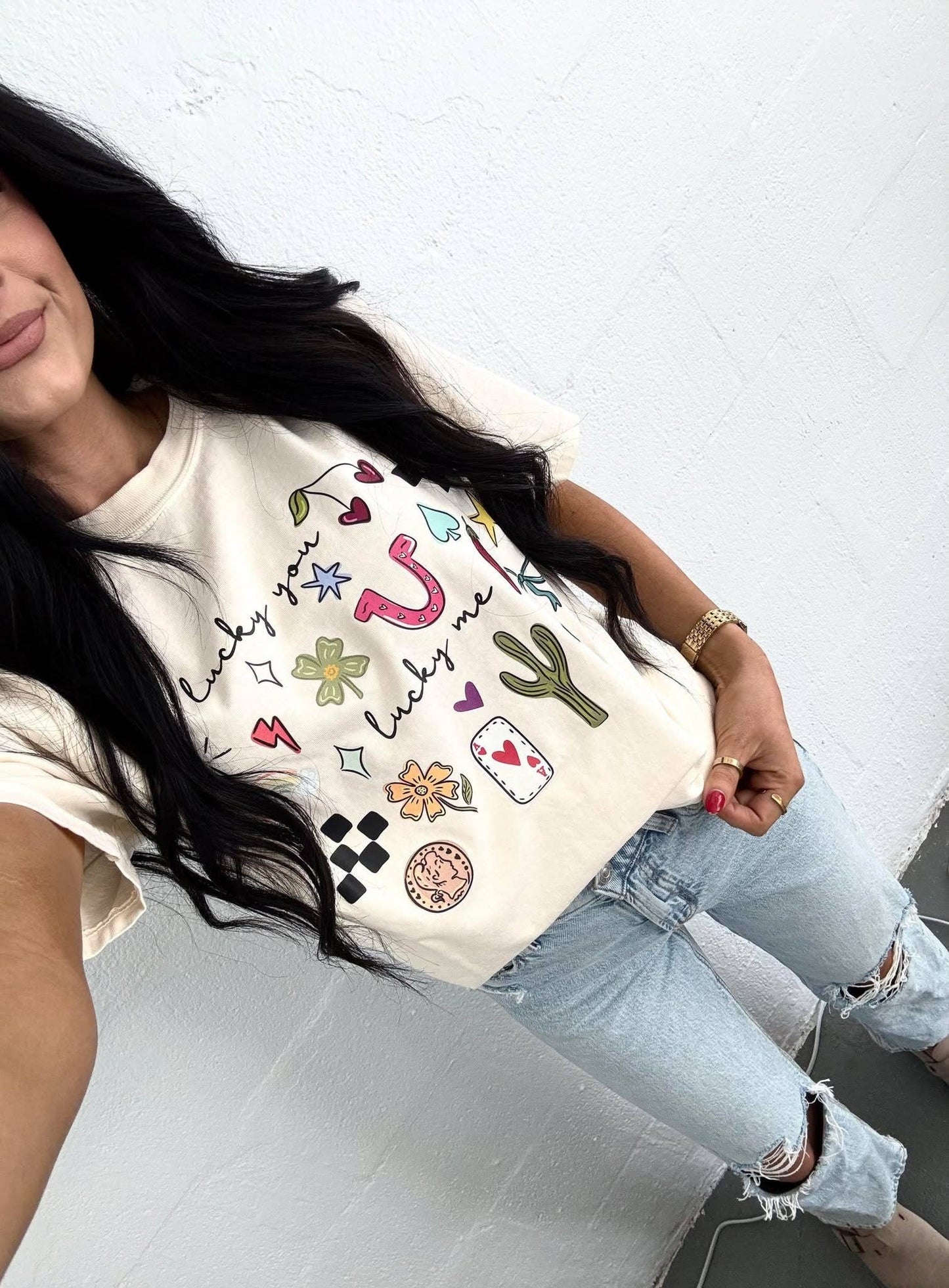 Lucky You Lucky Me Trinkets Graphic Tee
