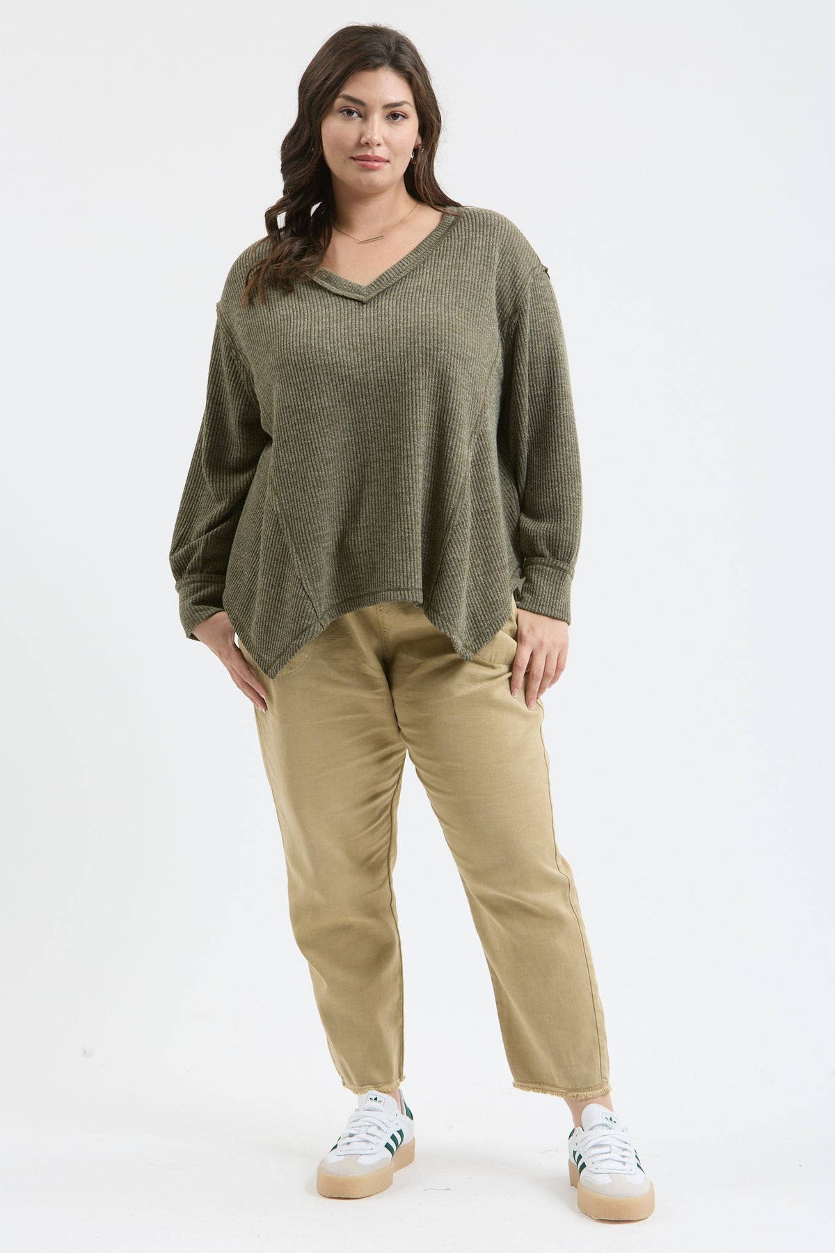 Asymmetrical Hem Top Plus