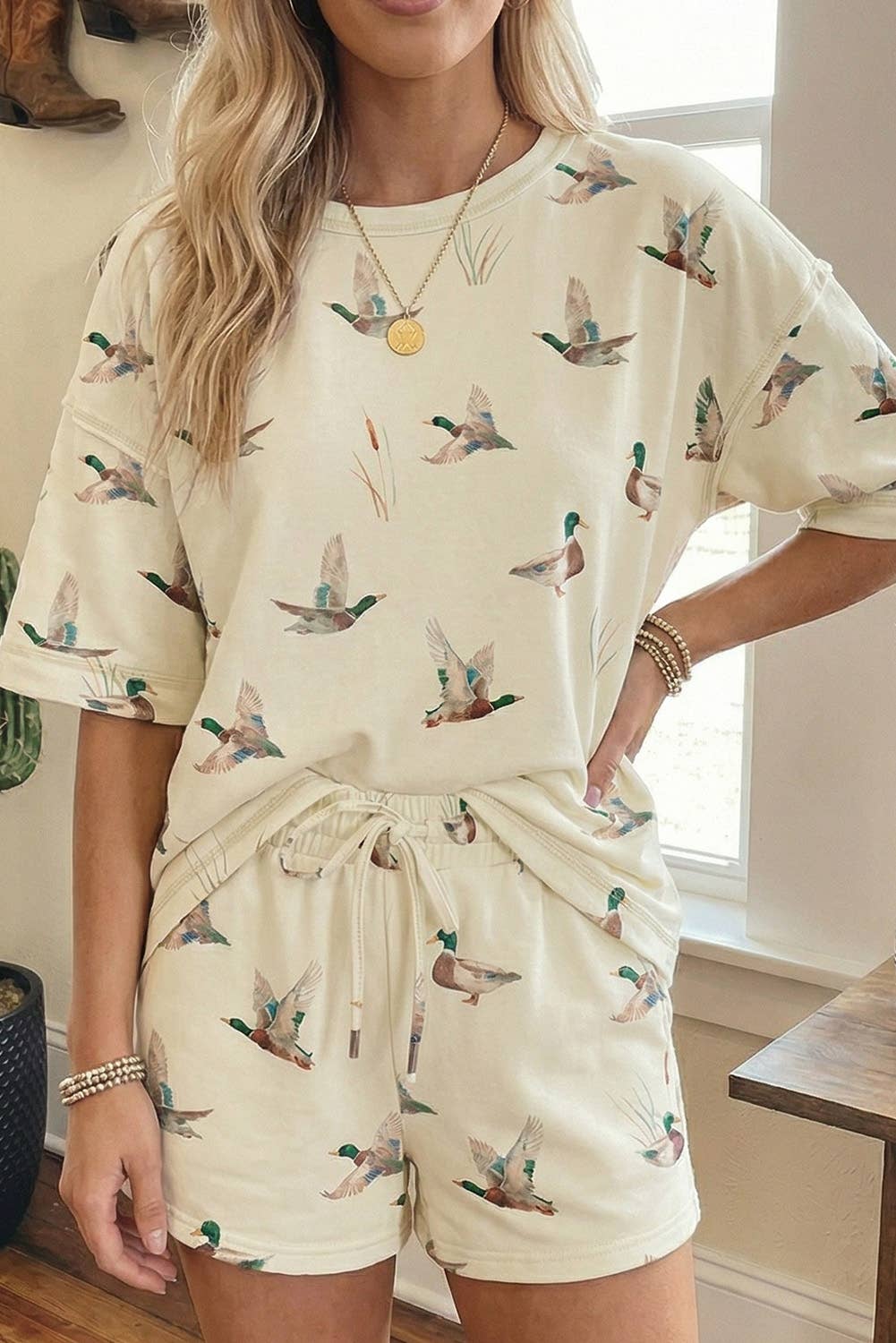 Mallard Duck Print Short Set