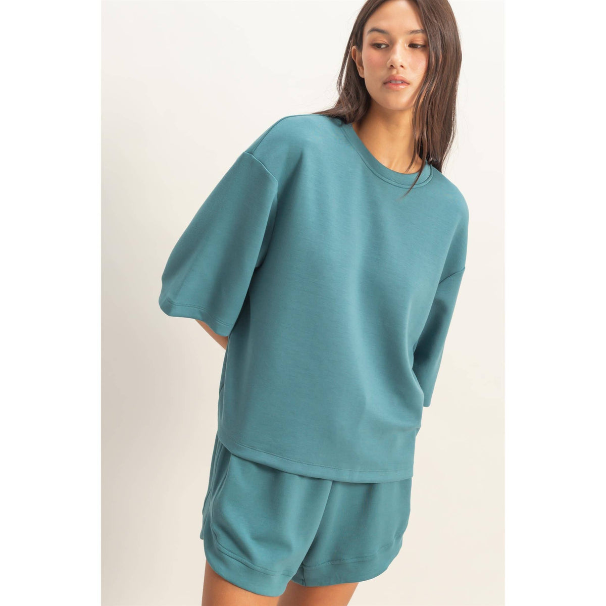 Scuba Short Sleeve Boxy Top
