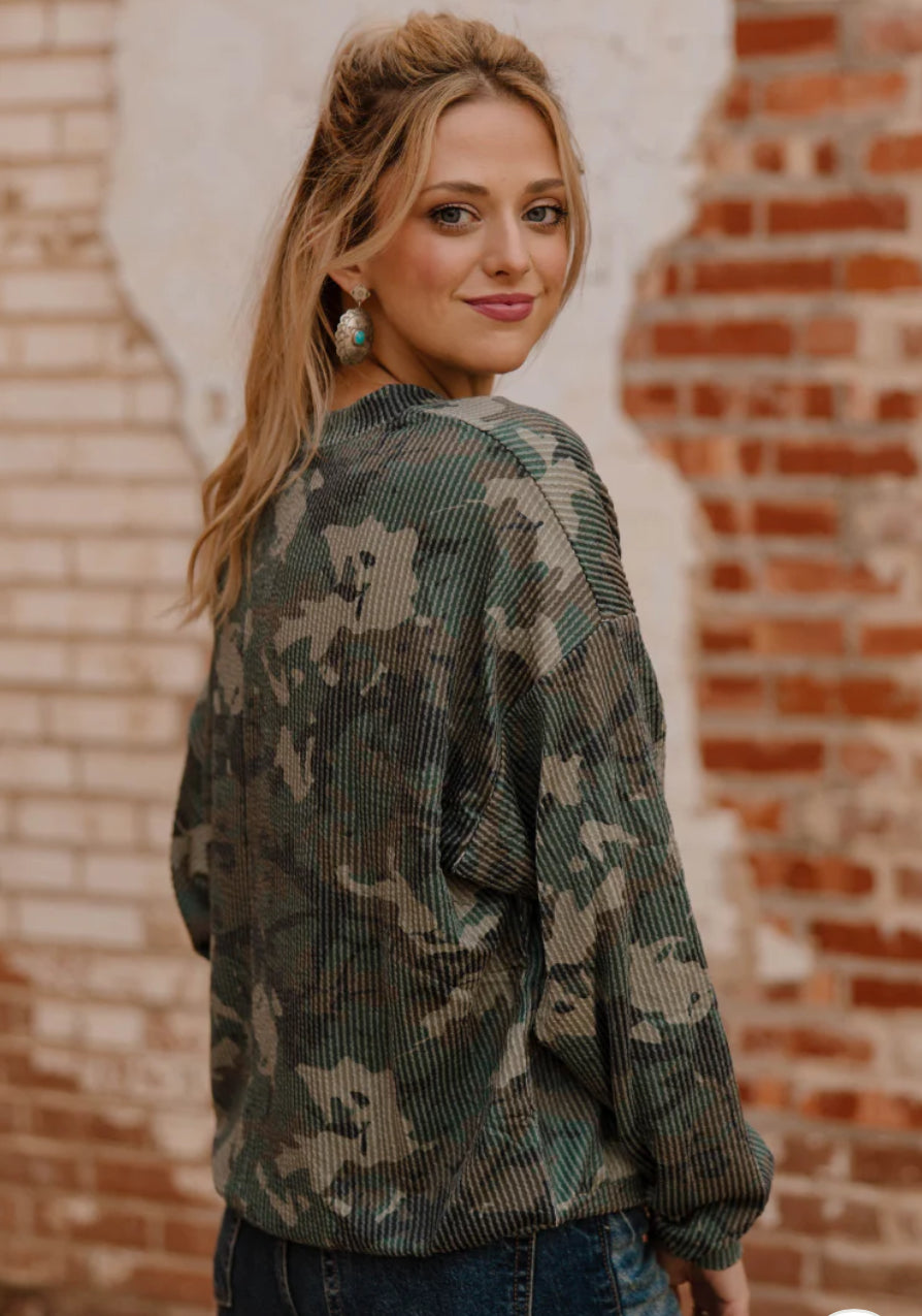 Camo Creek Long Sleeve Top
