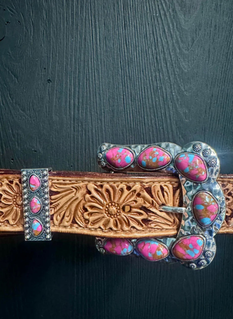 Buckle Up Belt Buckle Pink
