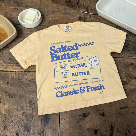 SALTED BUTTER CROP TEE