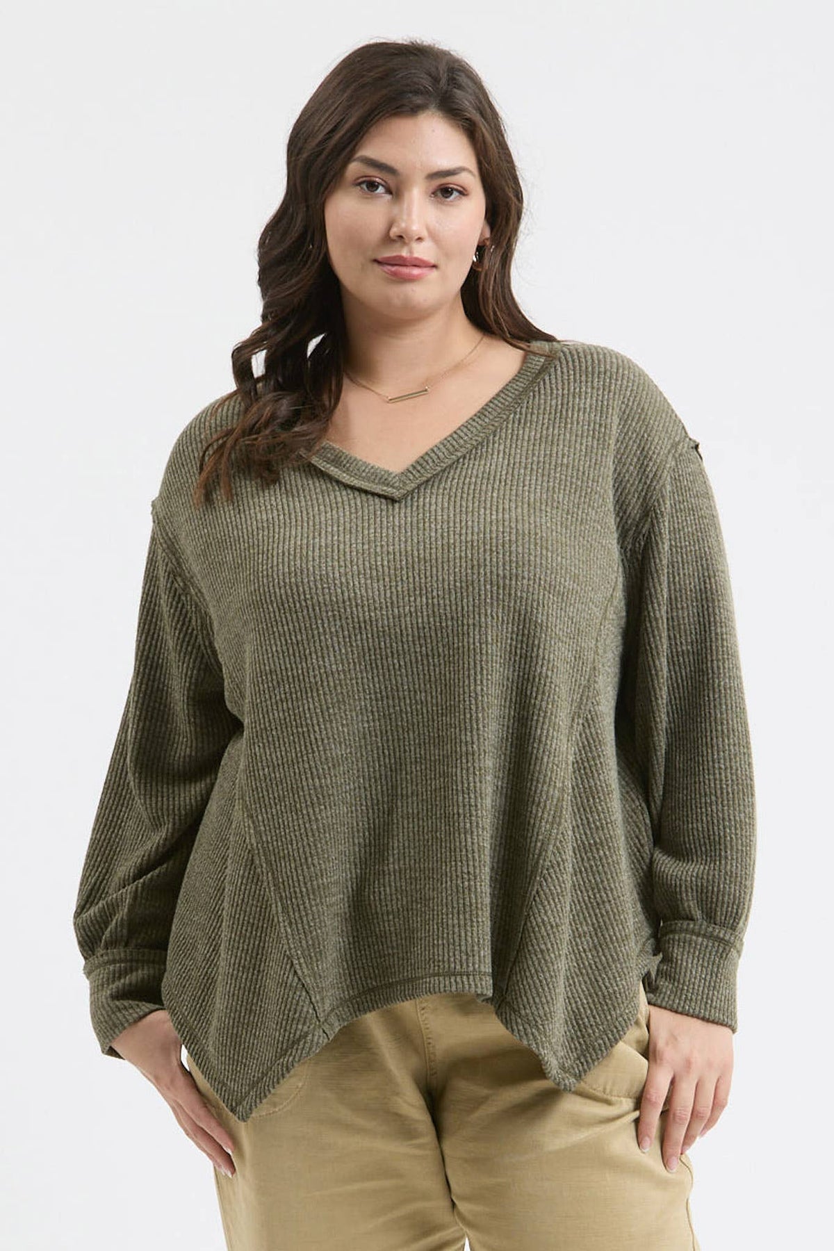 Asymmetrical Hem Top Plus