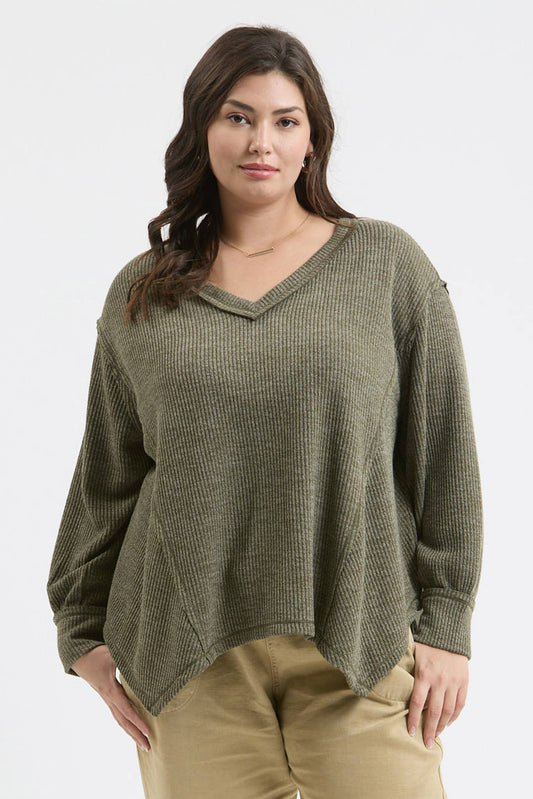 Asymmetrical Hem Top Plus