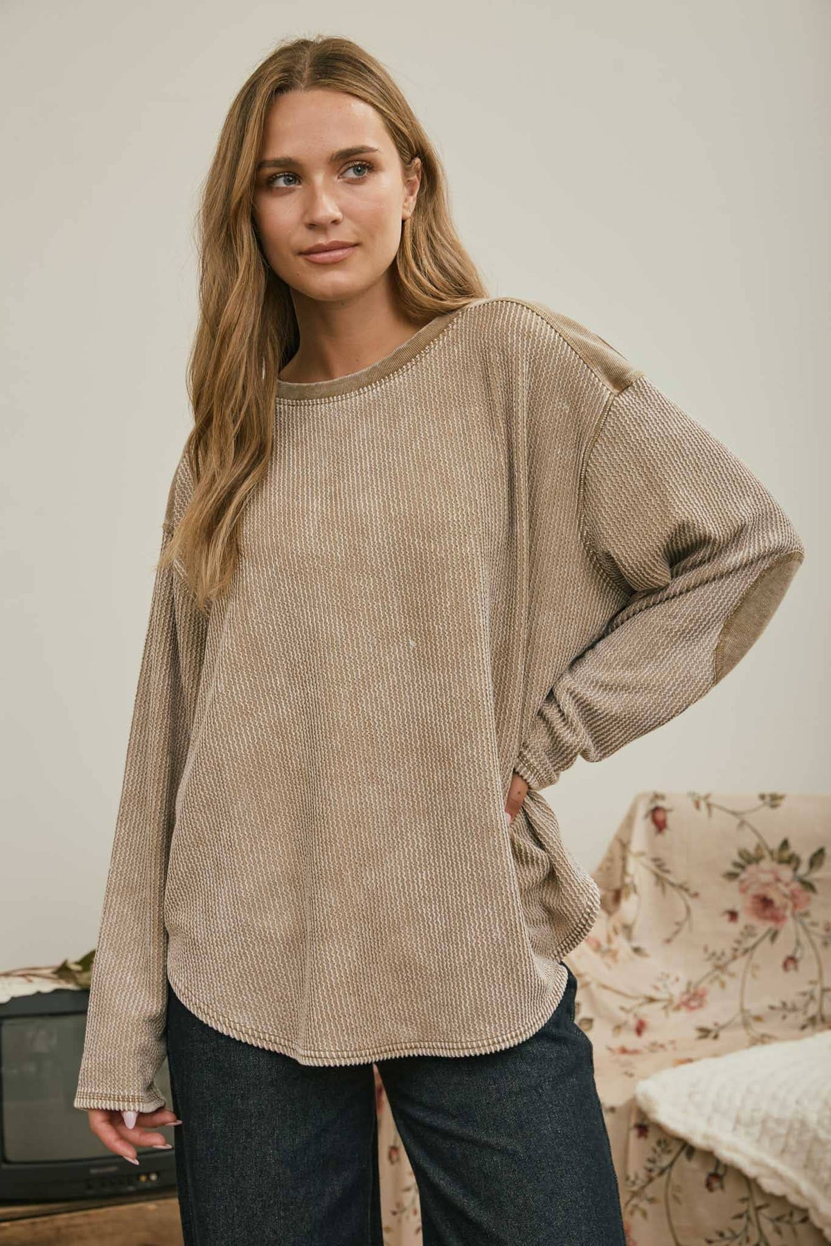 Boxy Ribbed Comfy Top