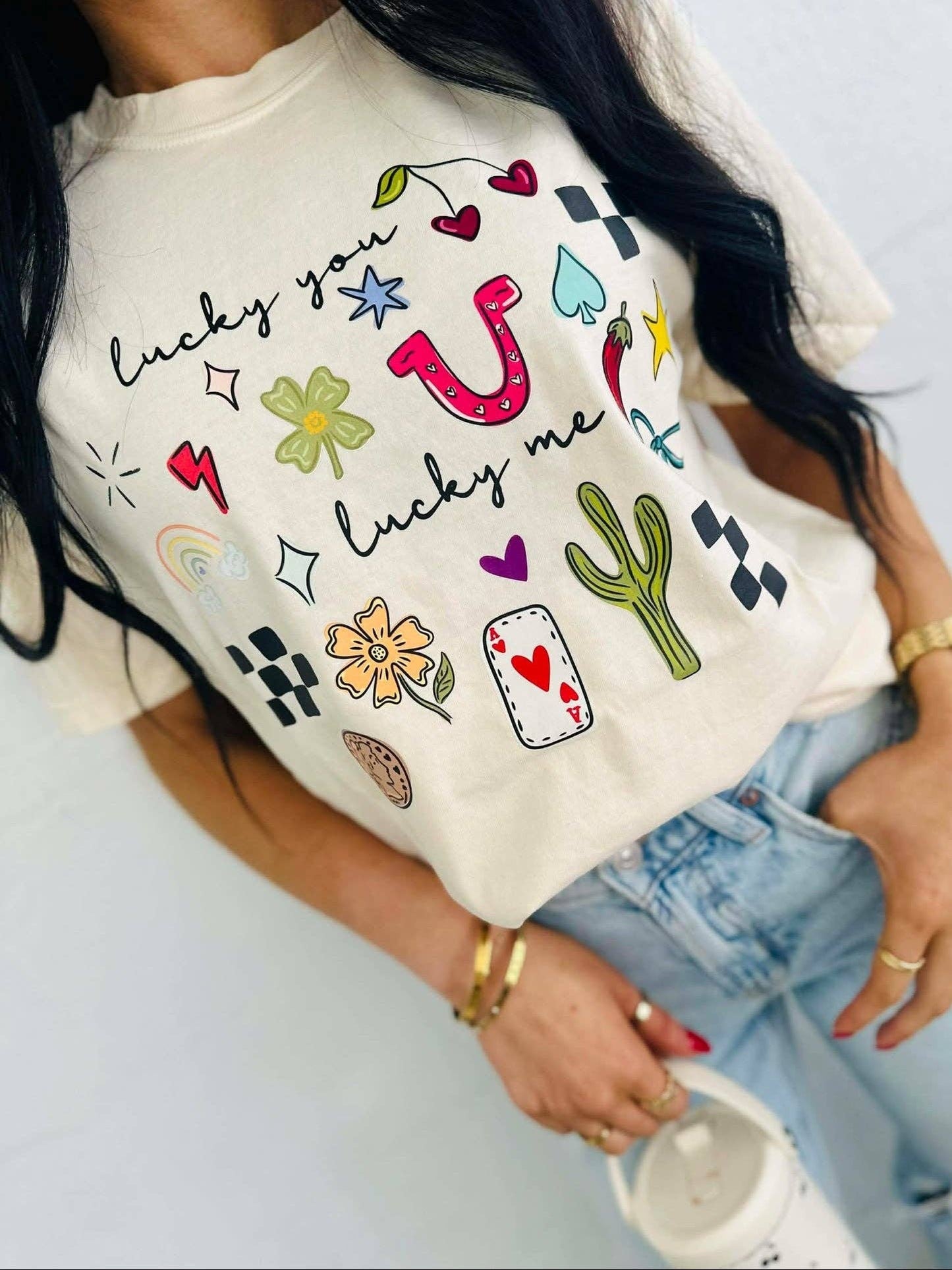 Lucky You Lucky Me Trinkets Graphic Tee