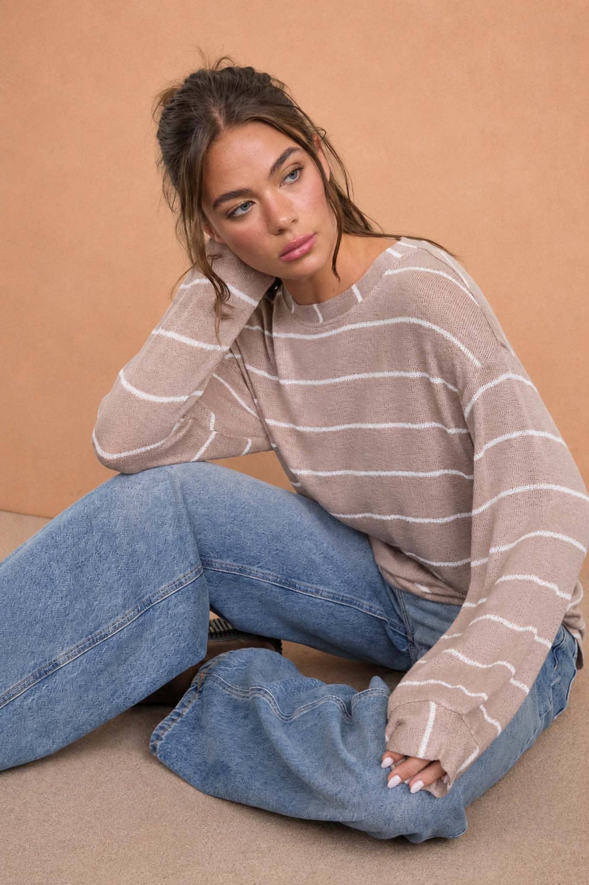 Striped Cozy Long Sleeve Top