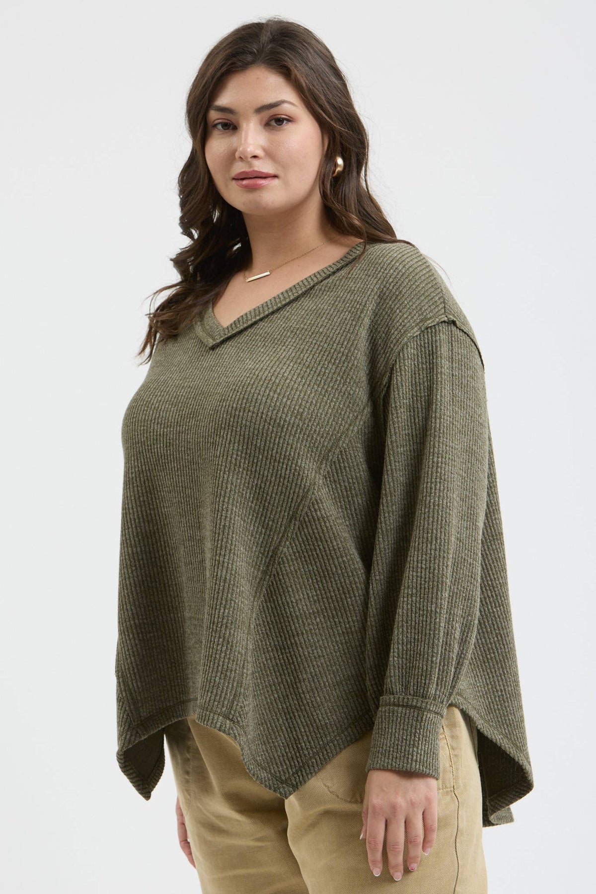 Asymmetrical Hem Top Plus