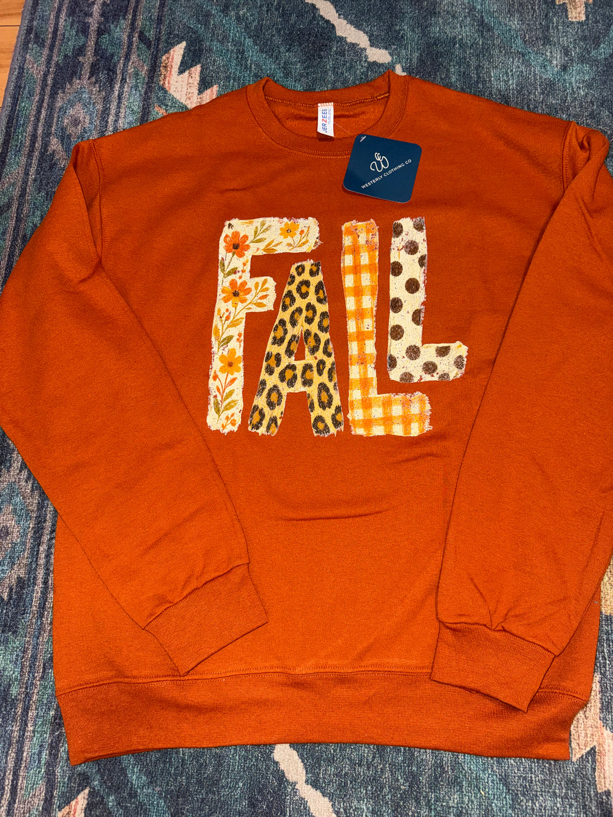 Quilted Fall Crewneck