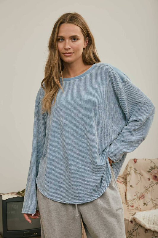 Boxy Ribbed Comfy Top
