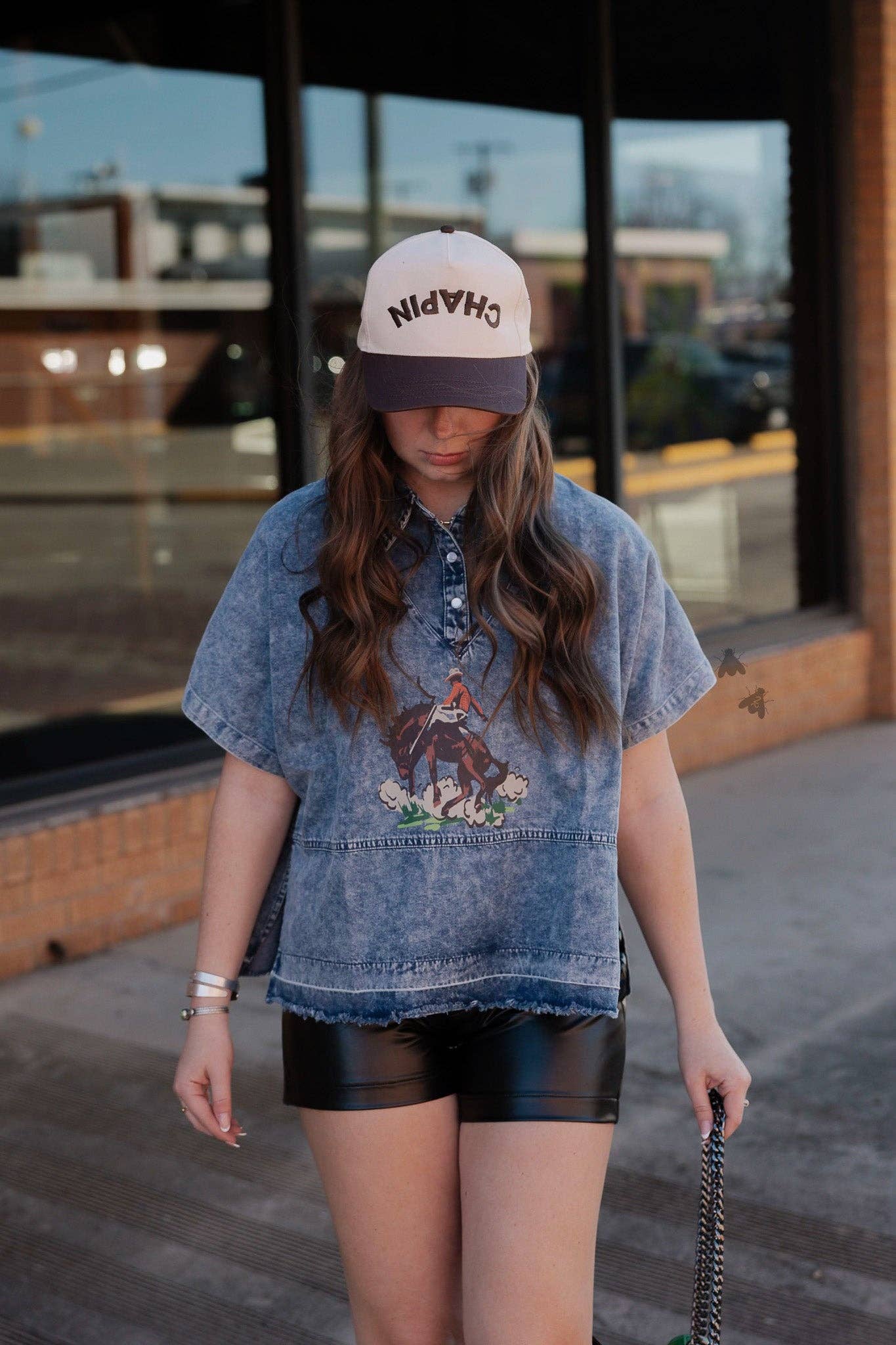 Bucking Denim Top