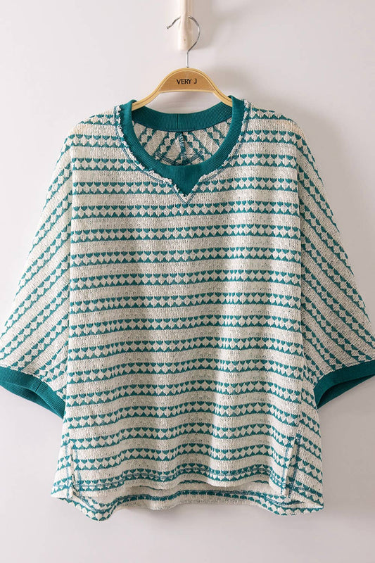 Textured Stripe Knit Top - 2 colors!
