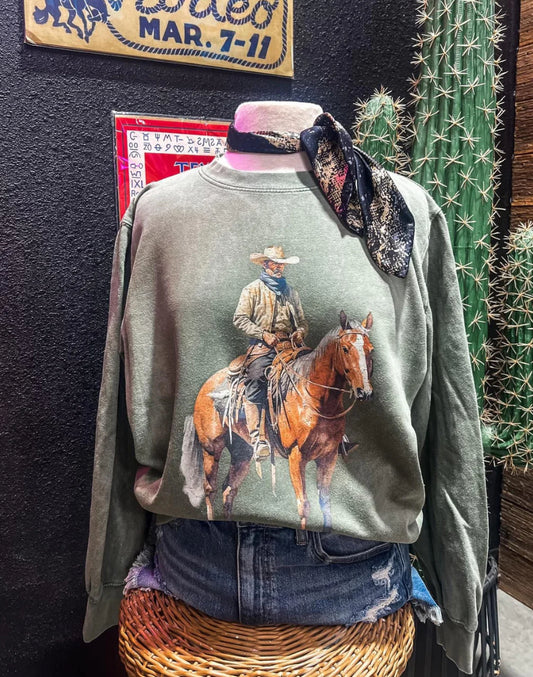 Cowboy Rides Away Crewneck