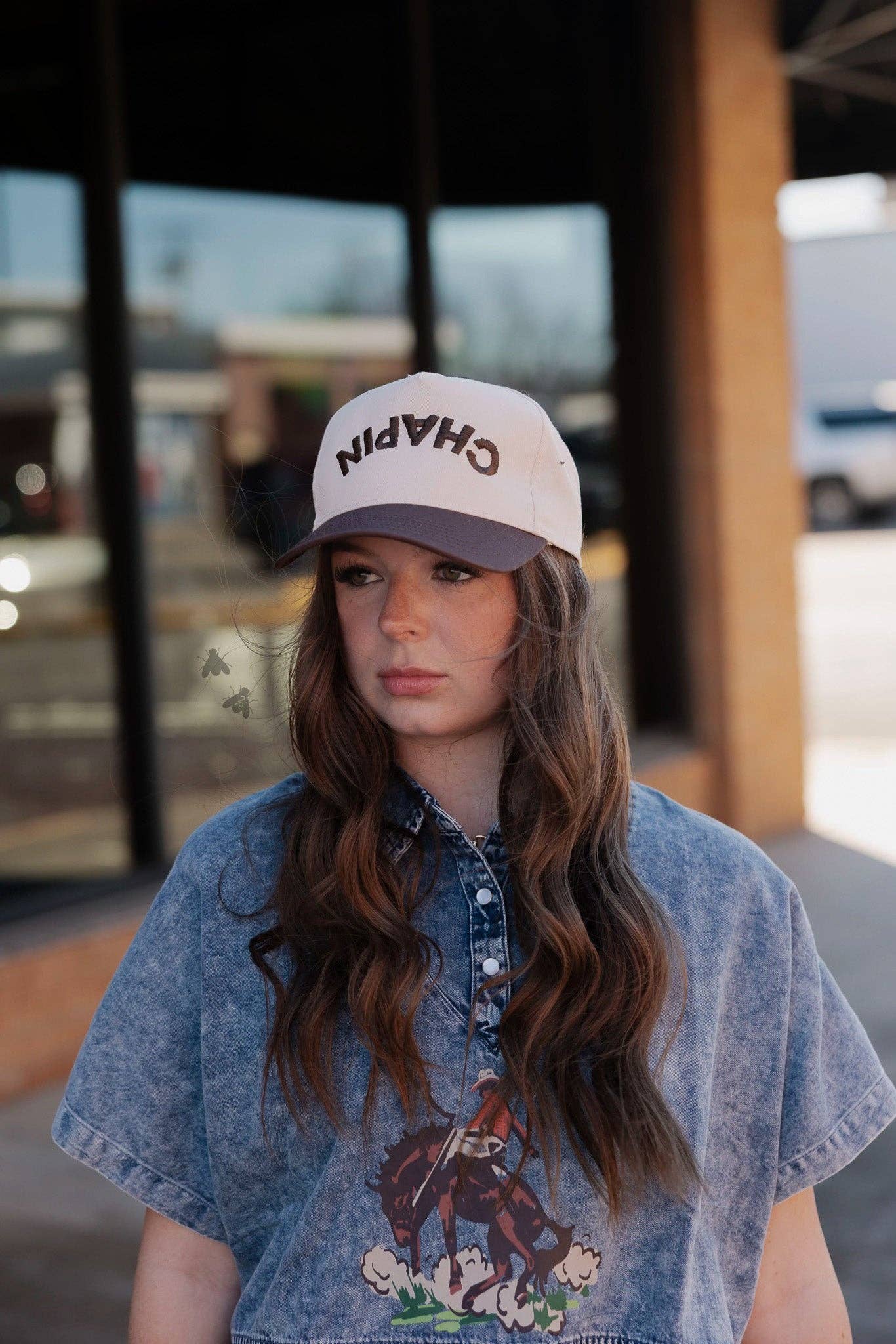 Bucking Denim Top