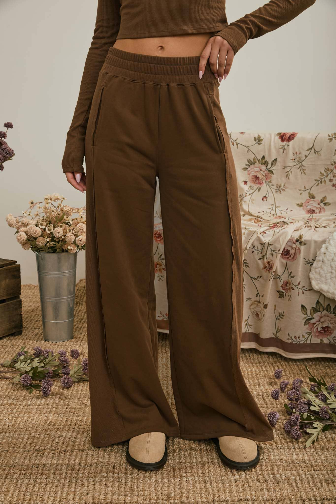 Knit Comfy Pants Mocha