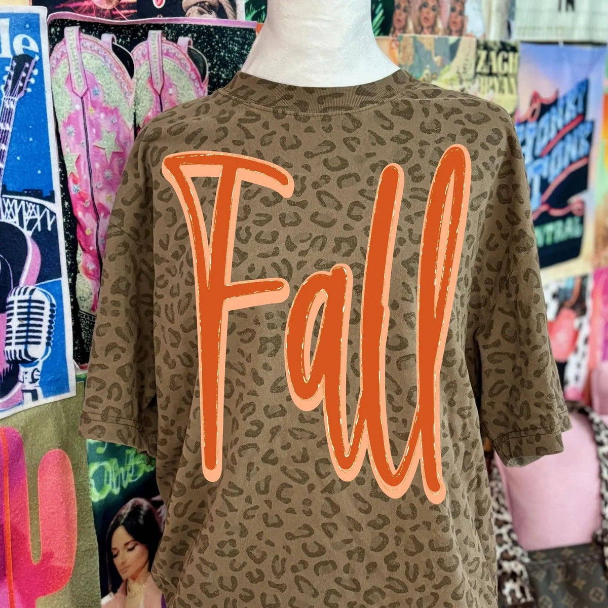 FALLin Love with Leopard Graphic Tee
