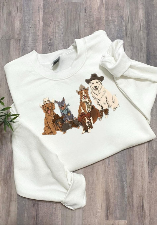Cow Dog Sand Crewneck