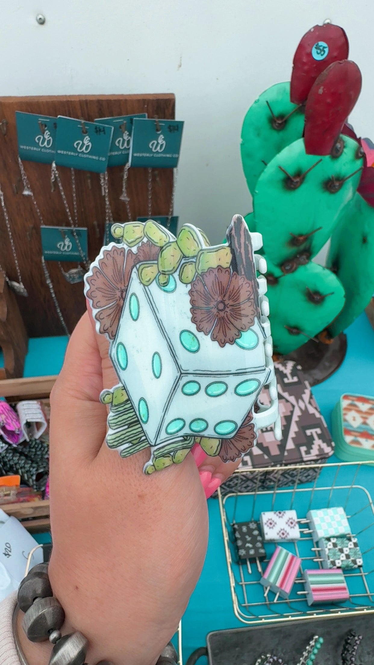 Desert Dice Hair Clip