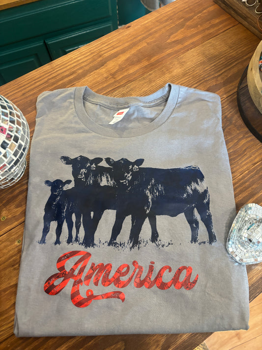 America Cattle Tee