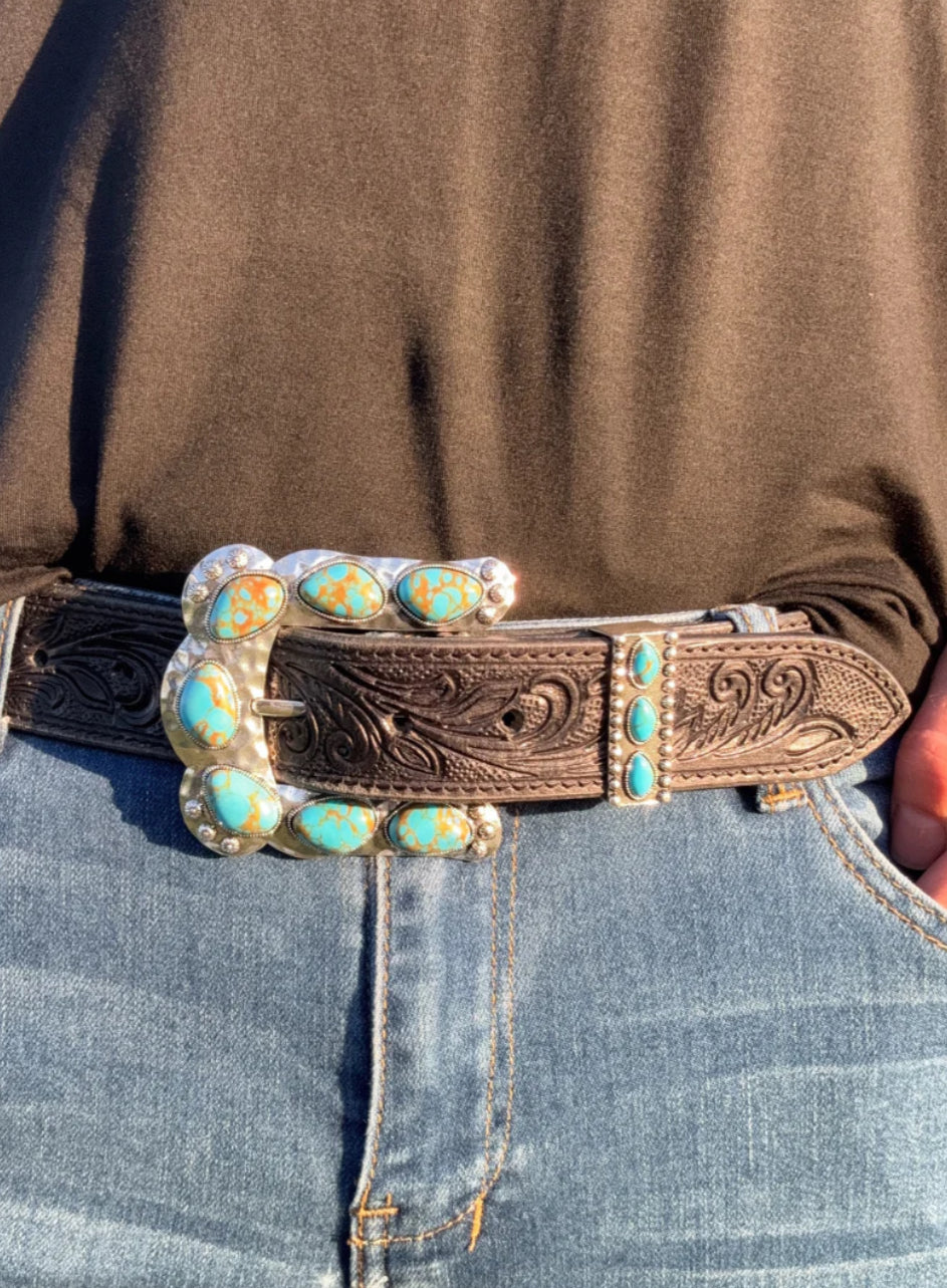 Buckle Up Belt Buckle Turquoise
