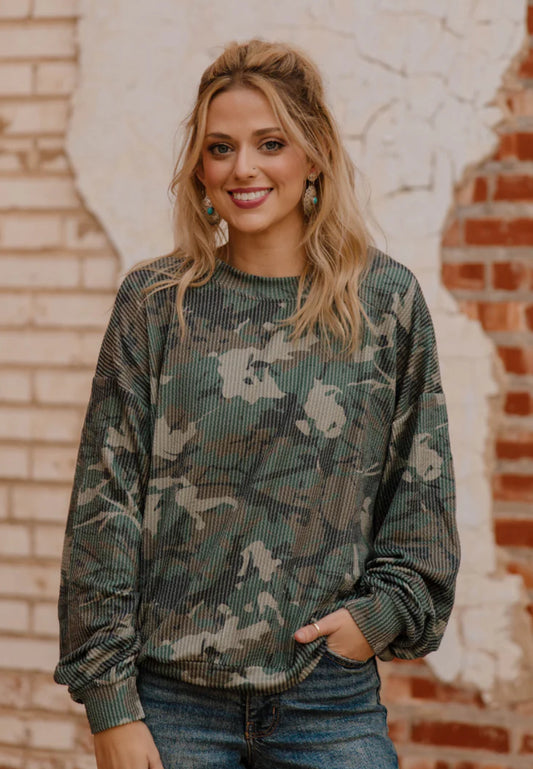 Camo Creek Long Sleeve Top