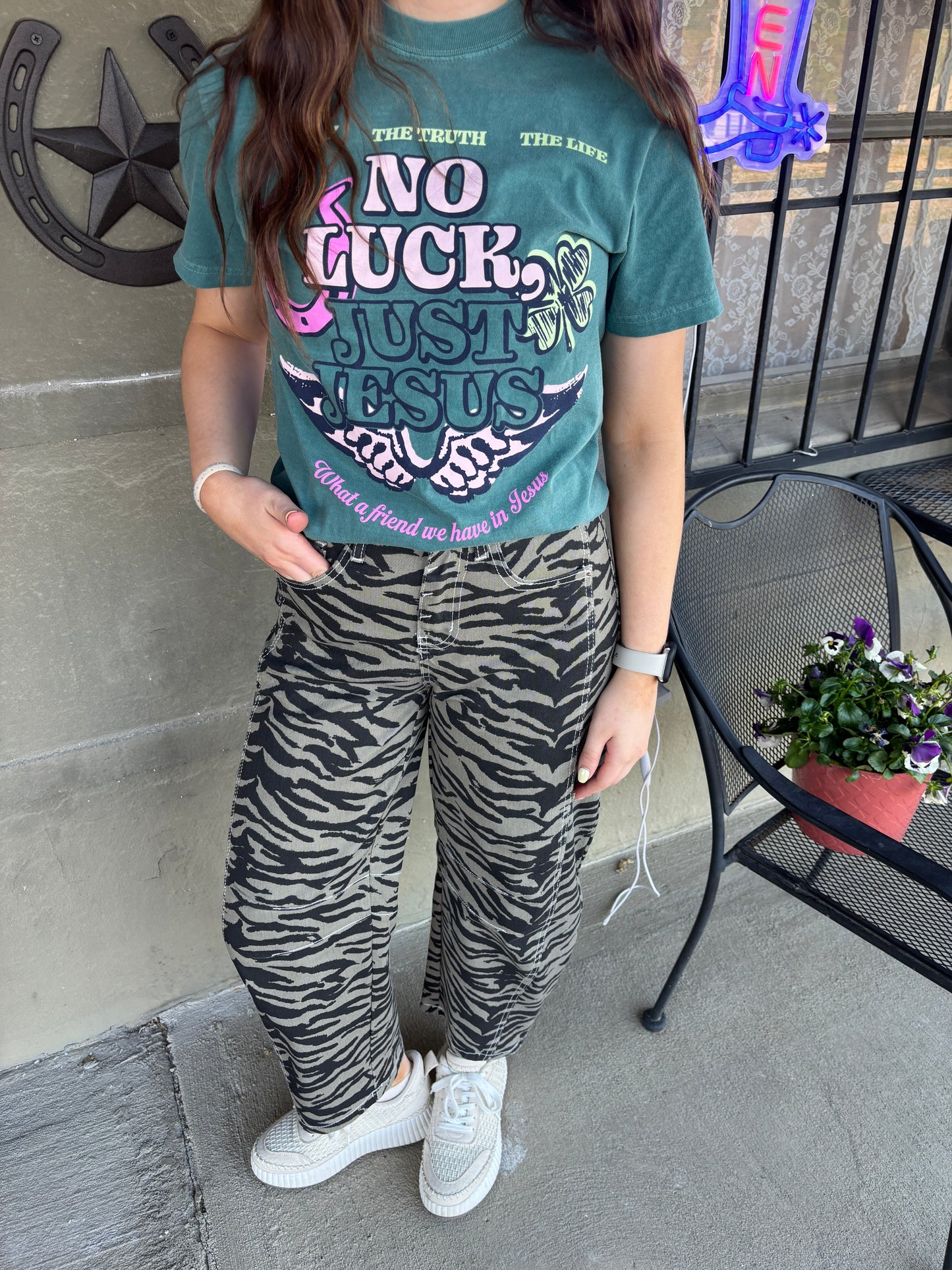 Zebra Barrel Jeans