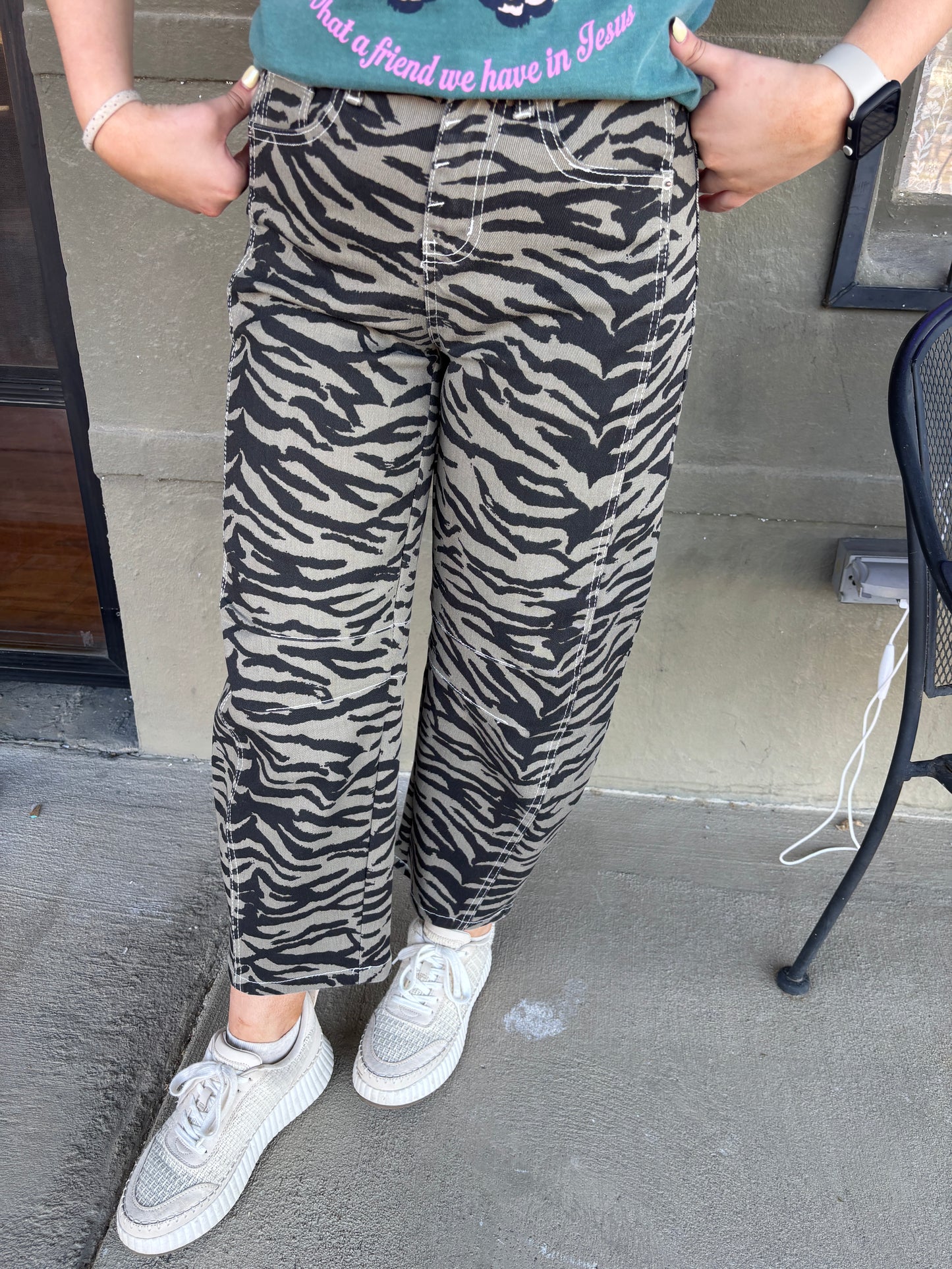 Zebra Barrel Jeans