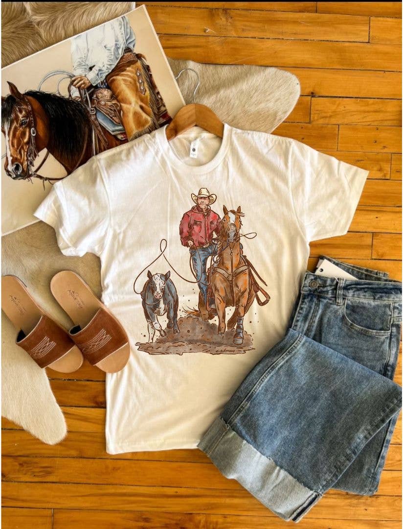 Rodeo Calf Roper Graphic Tee