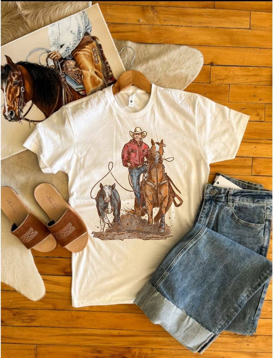 Rodeo Calf Roper Graphic Tee