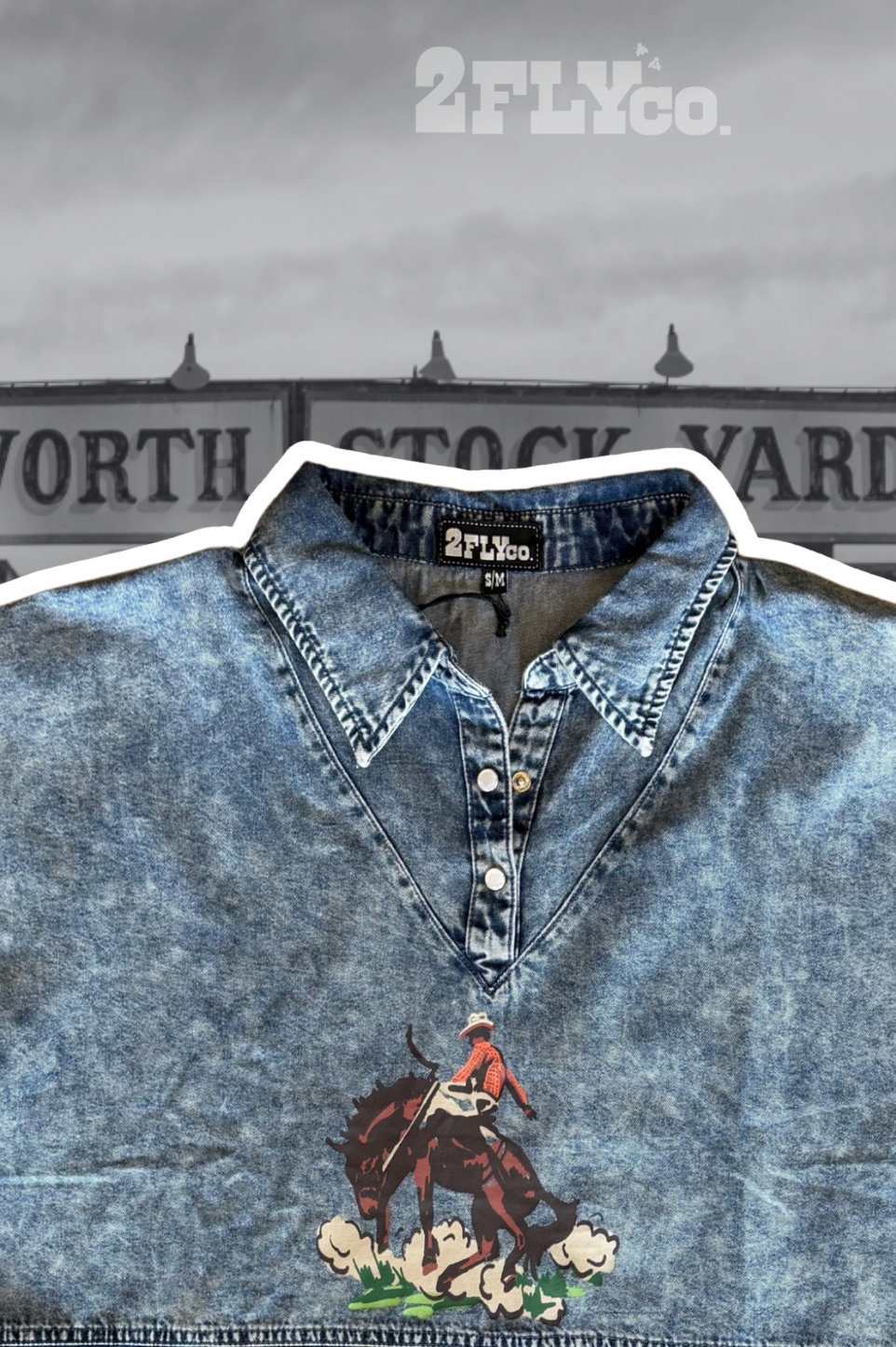 Bucking Denim Top