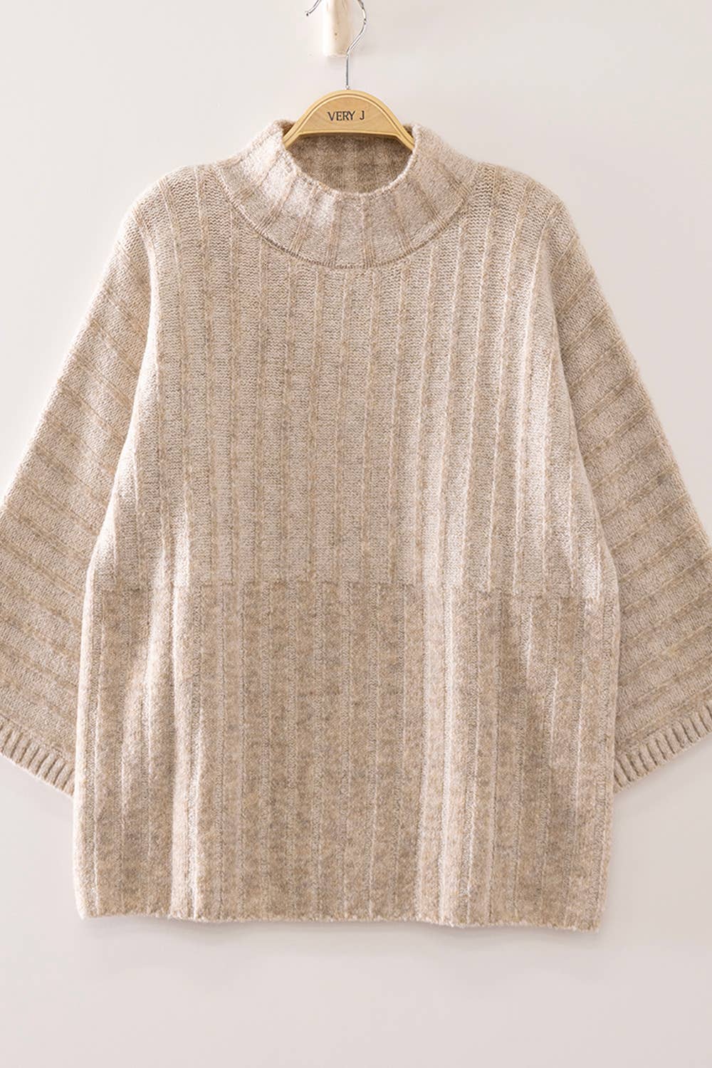 Ribbed Knit Mock Neck Sweater 2 COLORS!